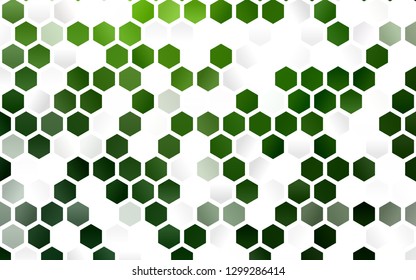Light Green vector pattern with colorful hexagons. White background with colorful hexagons. Beautiful design for your business advert.
