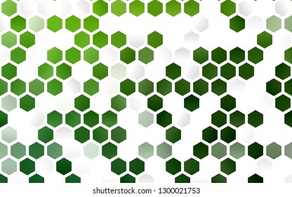 Light Green vector pattern with colorful hexagons. Illustration of colored hexagons on white surface. New template for your brand book.