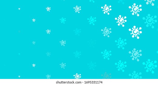 Light Green vector pattern with coronavirus elements. Simple design in abstract style with infection forms. Simple design against epidemic information.