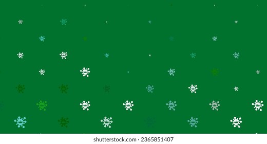 Light green vector pattern with coronavirus elements. Colorful  gradient illness symbols in simple abstract style. Best design for quarantine events.