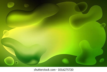 Light Green vector pattern with curved circles. A completely new color illustration in memphis style. The best blurred design for your business.