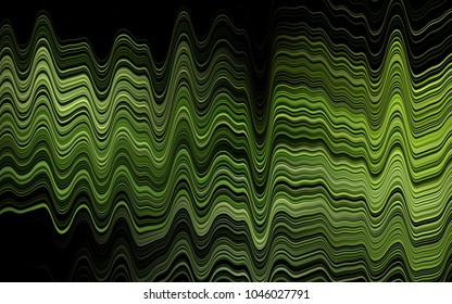 Light Green vector pattern with curved circles. Colorful illustration in abstract marble style with gradient. Brand-new design for your ads, poster, banner.