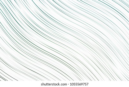 Light Green vector pattern with curved circles. Shining crooked illustration in marble style. The best blurred design for your business.