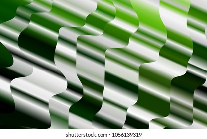 Light Green vector pattern with curved circles. A completely new color illustration in marble style. A completely new template for your business design.