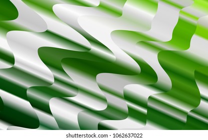 Light Green vector pattern with curved circles. Colorful illustration in abstract marble style with gradient. A new texture for your  ad, booklets, leaflets.