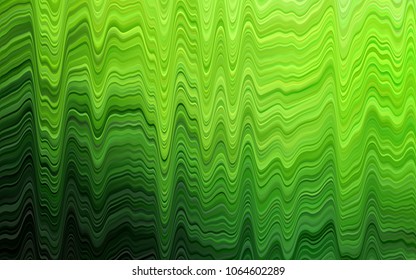 Light Green vector pattern with curved circles. Brand-new colored illustration in marble style with gradient. Marble design for your web site.