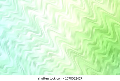 Light Green vector pattern with curved circles. Colorful illustration in abstract marble style with gradient. A new texture for your  ad, booklets, leaflets.
