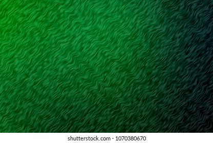 Light Green vector pattern with curved circles. A completely new color illustration in marble style. The best blurred design for your business.