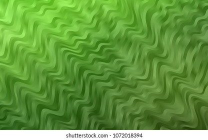 Light Green vector pattern with curved lines. An elegant bright illustration with gradient. Marble style for your business design.