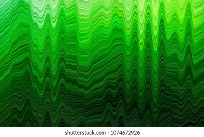 Light Green vector pattern with curved circles. A sample with blurred bubble shapes. A completely new marble design for your business.