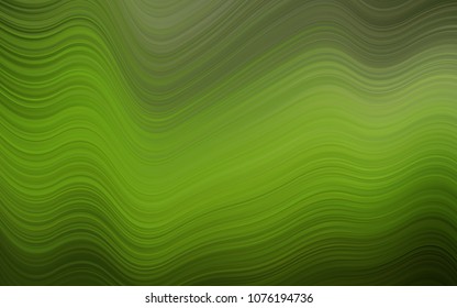 Light Green vector pattern with curved circles. Blurred geometric sample with gradient bubbles.  A new texture for your  ad, booklets, leaflets.