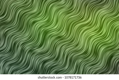 Light Green vector pattern with curved circles. A sample with blurred bubble shapes. The template for cell phone backgrounds.
