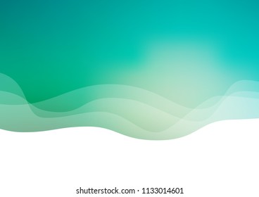 Light Green vector pattern with curved circles. A vague circumflex abstract illustration with gradient. A completely new marble design for your business.
