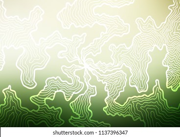 Light Green vector pattern with curved circles. Brand new colored illustration in marble style with gradient. The template for cell phone backgrounds.