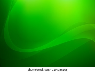 Light Green vector pattern with curved circles. A sample with blurred bubble shapes. The template for cell phone backgrounds.