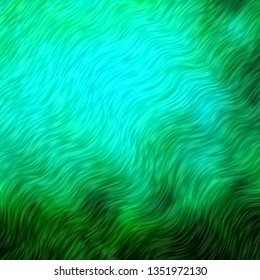 Light Green vector pattern with curved lines. Bright sample with colorful bent lines, shapes. Pattern for websites, landing pages.