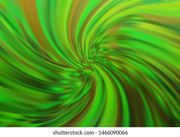 Light Green vector pattern with curved circles. Colorful abstract illustration with gradient lines. The best blurred design for your business.