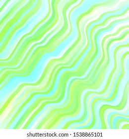 Light Green vector pattern with curved lines. Gradient illustration in simple style with bows. Smart design for your promotions.