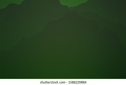 Light Green vector pattern with curved circles. An elegant bright illustration with gradient. Mountain design for your web site.