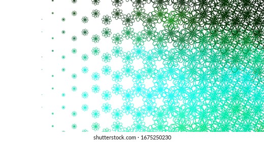 Light Green vector pattern with curved lines. Colorful illustration in circular style with lines. Pattern for commercials, ads.