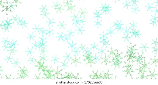 Light Green vector pattern with curved lines. Abstract illustration with gradient bows. Pattern for commercials, ads.