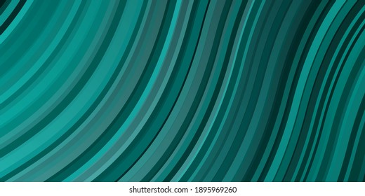Light Green vector pattern with curved lines. Abstract illustration with bandy gradient lines. Pattern for booklets, leaflets.