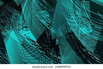 Light Green vector pattern with curved lines. A sample with colorful lines, shapes. Texture for booklets, leaflets.
