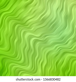 Light Green vector pattern with curves. Colorful illustration in abstract style with bent lines. Best design for your ad, poster, banner.