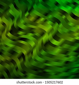 Light Green vector pattern with curves. Colorful illustration, which consists of curves. Best design for your posters, banners.