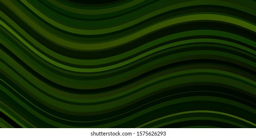 Light Green vector pattern with curves. Illustration in abstract style with gradient curved.  Pattern for websites, landing pages.