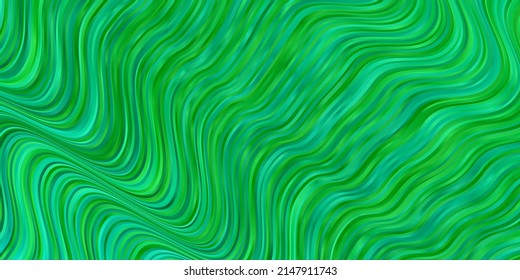 Light Green vector pattern with curves. Illustration in abstract style with gradient curved.  Pattern for business booklets, leaflets