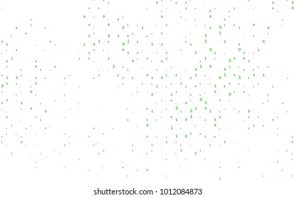 Light Green vector pattern with Digit symbols. Blurred design in simple style with collection of numerals. Best design for your ad, poster, banner of math college.