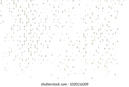 Light Green vector pattern with Digit symbols. Illustration with Numeral symbols on abstract template. The pattern can be used for ad, booklets, leaflets of education.