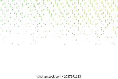 Light Green vector pattern with Digit symbols. Colored mathematic signs with gradient on white background. The pattern can be used for school, grammar websites.