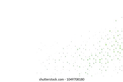 Light Green vector pattern with Digit symbols. Illustration with Numeral symbols on abstract template. The pattern can be used for ad, booklets, leaflets of education.