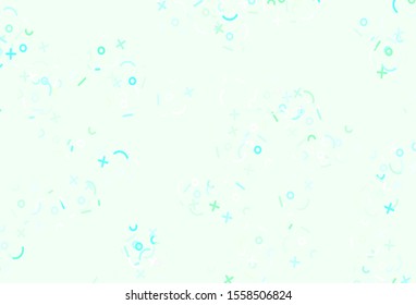 Light Green vector pattern with Digit symbols. Modern geometrical illustration with numerals. Template for landing page of typography.