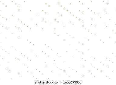 Light Green vector pattern with Digit symbols. Blurred design in simple style with collection of numerals. Smart design for university advert.
