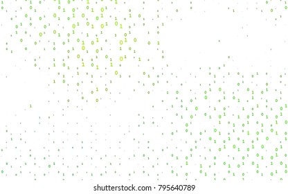 Light Green vector pattern with Digit symbols. Shining colorful illustration with isolated Digit signs. Template can be used as a background for ads of typography.