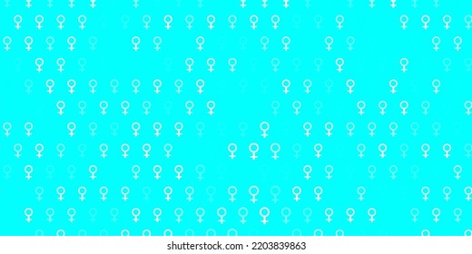 Light Green vector pattern with feminism elements. Abstract illustration with a depiction of women power. Elegant design for wallpapers.