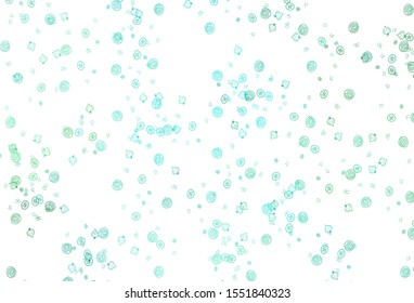 Light Green vector pattern with fresh ingredients. Colorful decorative design of snacks in doodle style. Pattern for menu of cafes, bars, restaurants.