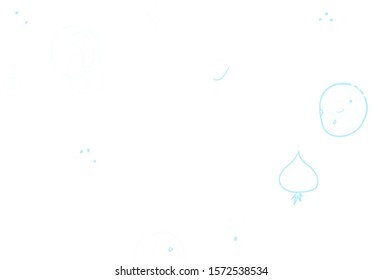 Light Green vector pattern with fresh ingredients. Beautiful colorful illustration with food in doodle style. Doodle design for your business advert of cafes.