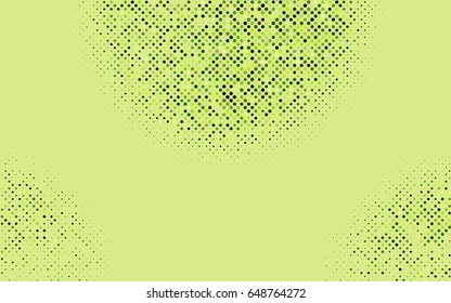 Light Green vector pattern of geometric circles, shapes. Colorful mosaic banner. Geometric background with colored disks.