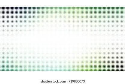 Light Green vector pattern of geometric circle shapes. Colorful mosaic banner. Geometric background with colored disks.