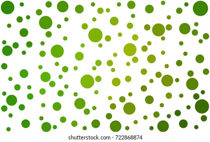 Light Green vector pattern of geometric circle shapes. Colorful mosaic banner. Geometric background with colored disks.