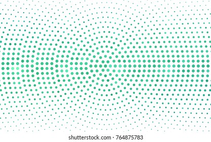 Light Green vector pattern of geometric circle shapes. Colorful mosaic banner. Geometric background with colored disks.