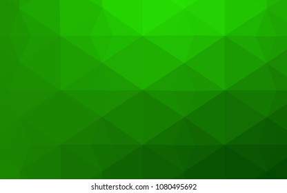 Light Green vector pattern with gradient triangles. Geometric illustration in Origami style with gradient.  A new texture for your web site.