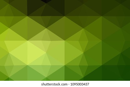 Light Green vector pattern with gradient triangles. Polygonal abstract illustration with gradient. Polygonal design for your web site.