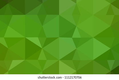 Light Green vector pattern with gradient triangles. Glitter abstract illustration with an elegant triangles. Pattern for a brand book's backdrop.