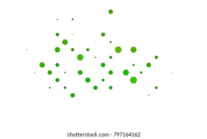 Light Green vector pattern. Hexagonal template. Geometric sample. Repeating hexagon shapes. Brand-New texture for your design. Pattern can be used for background