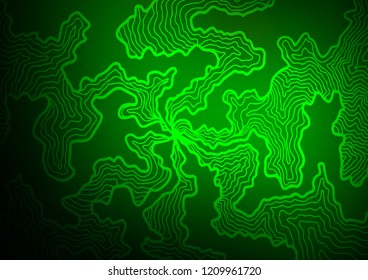 Light Green vector pattern with lamp shapes. Shining crooked illustration in marble style. Marble style for your business design.